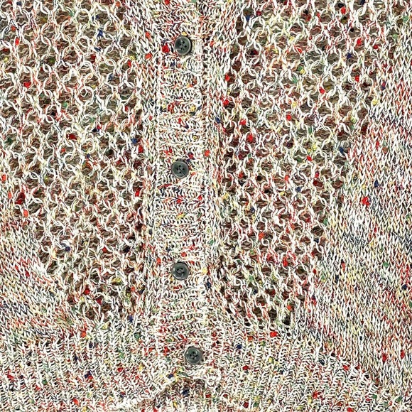 KBF Urban Research One Piece A-Line Long Sleeve Multi Color Cardigan Sweater - Picture 4 of 7